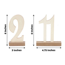 Wooden Table Numbers 1-20 With Holder Base