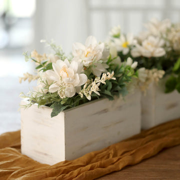 Enhance Your Venue or Event with Whitewash Wood Planter Boxes