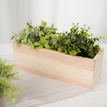 Wood Planter Box Rectangular Tan 18 Inch x 6 Inch With Plastic Liners