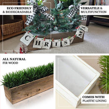 Rectangular Natural Wood Planter Boxes 24 Inch x 6 Inch with Removable Plastic Liners