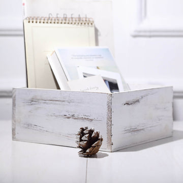 Whitewash Square Wood Planter Box Set for Every Occasion