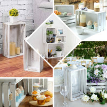 Rustic White Wooden Crates Decorative Display