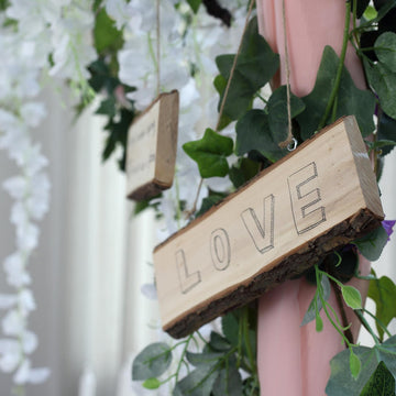 Natural Blank Hanging DIY Wood Sign - Rustic Charm for Any Event Decor