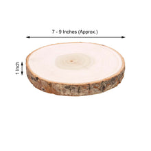 9" Dia - Rustic Natural Wood Slices, Round Poplar Wood Slabs, Table Centerpieces