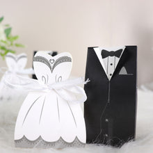 50 Pc Set Wedding Dress And Tuxedo Candy Boxes
