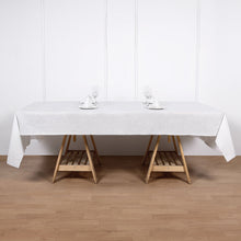50 Inch x 108 Inch White Tablecloth Airlaid Paper Soft Linen Feel Disposable in Rectangle Shape