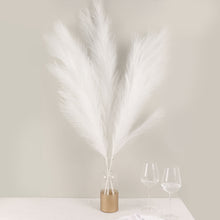44 Inch Faux White Artificial Pampas Grass Sprays Branches