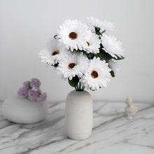 Artificial Silk Gerbera Daisy Flower Bouquets In White 4 Bushes