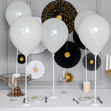 5 Pack | 17inches White Balloon Stand Stick Kit, Floral Base Balloon Holder#whtbkgd