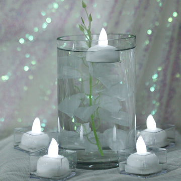 12 Pack White Flameless LED Floating Waterproof Tealight Candles