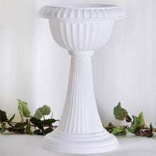 22 Inch White Italian Inspired PVC Flower Plant Pillar Pedestal Stand 4 Pack