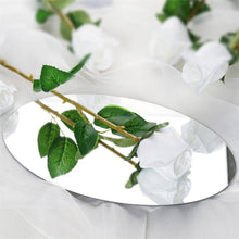 31 Inch White Long Stem Artificial Silk Roses Flowers 24 Pack