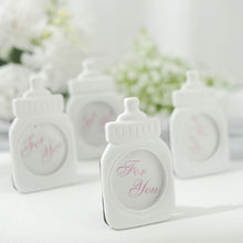 White Resin Baby Feeding Bottle Party Favors 4 Inch