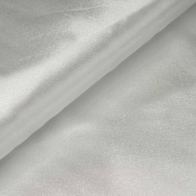 Silky white fabric with a smooth texture and subtle sheen.