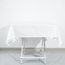 54 Inch White Square 100% Cotton Linen Seamless Washable Tablecloth