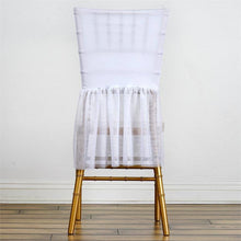 White Spandex Stretch Chair Tutu Cover Skirt