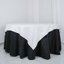 70 Inch White Square 100% Cotton Linen Seamless Washable Tablecloth