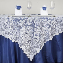 White Lace Square Table Overlay 54 Inch x 54 Inch#whtbkgd