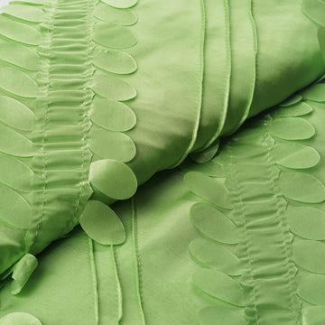 Apple Green Petal Taffeta Fabric Bolt, Leaf Taffeta DIY Craft Fabric Roll 54"x5 Yards