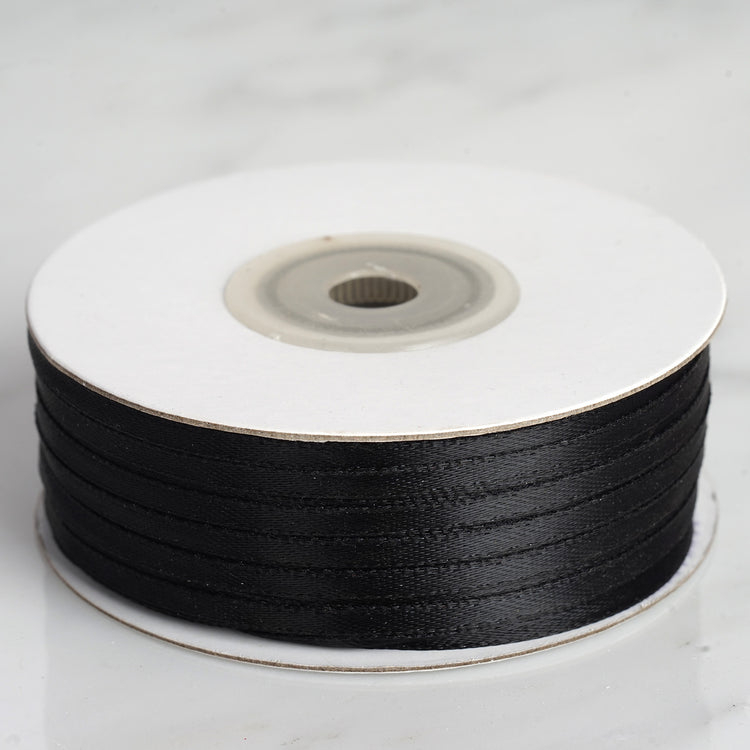 Black Single Faced Satin Ribbon 100 Yards 1 By 8 Inch#whtbkgd