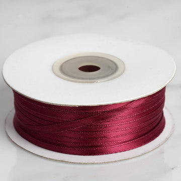 Burgundy Satin Ribbon for All Your Crafting Needs