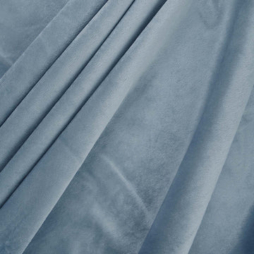 Dusty Blue Soft Velvet Fabric Bolt, DIY Craft Fabric Roll 65"x5 Yards