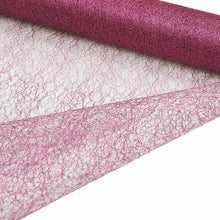 19" | 5 Yards Fuchsia Glitter Deco Mesh Abaca Scrunch Roll | Wholesale Fabric#whtbkgd