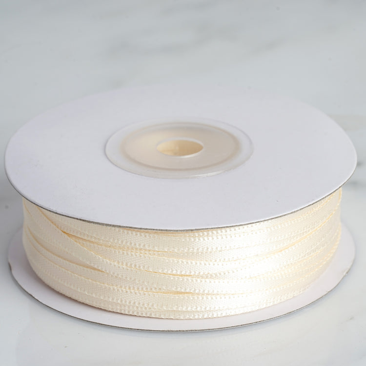 Ivory Satin 1 By 8 Inch 100 Yards Ribbon#whtbkgd