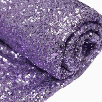 54"x4 Yards Lavender Lilac Premium Sequin Fabric Bolt, Sparkly DIY Craft Fabric Roll