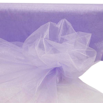 54"x40 Yards Lavender Lilac Sheer Organza Fabric Bolt, DIY Craft Fabric Roll