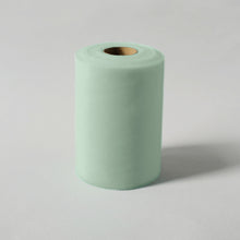6 Inch x 100 Yards Tulle Sheer Mint Fabric Bolt Spool Roll