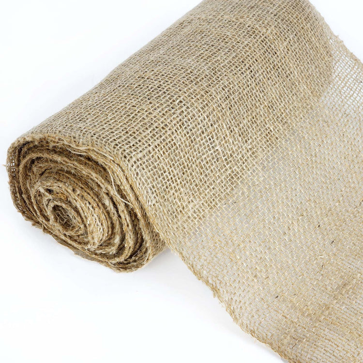 12inch x 10 Yards Natural Jute Burlap Fabric Roll, DIY Craft Fabric