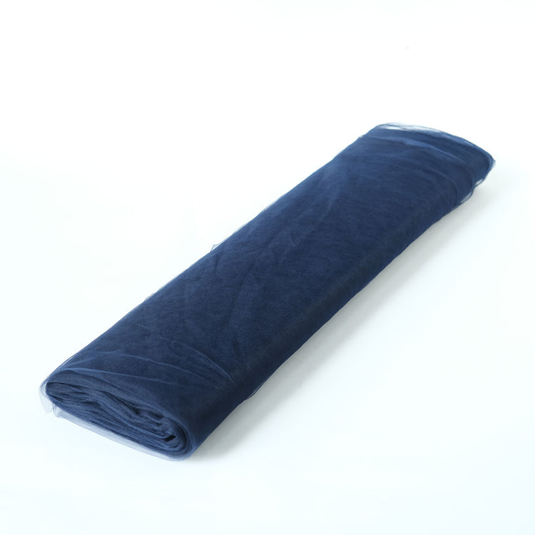 54 Inch x 40 Yards Tulle Sheer Navy Blue Fabric Bolt#whtbkgd