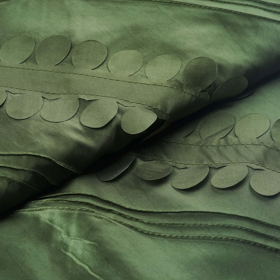 54inch x 5 Yards Olive Green Petal Taffeta Fabric Bolt, Leaf Taffeta DIY Craft Fabric Roll#whtbkgd