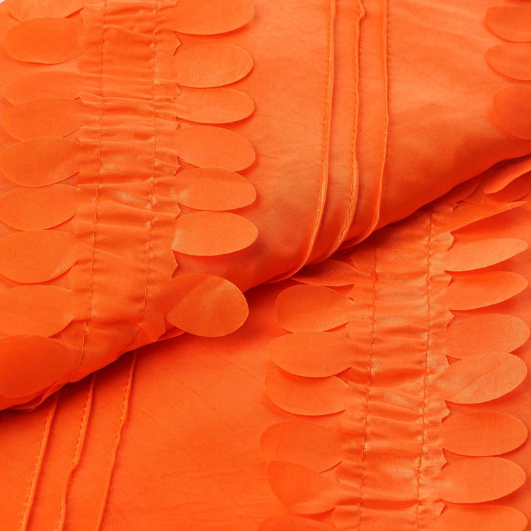 54inch x 5 Yards Orange Petal Taffeta Fabric Bolt, Leaf Taffeta DIY Craft Fabric Roll#whtbkgd