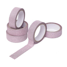 5 Pack Pink Washi Glitter Tape 0.5 Inch x 5 Yards