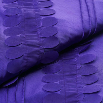 Purple Petal Taffeta Fabric Bolt, Leaf Taffeta DIY Craft Fabric Roll 54"x5 Yards
