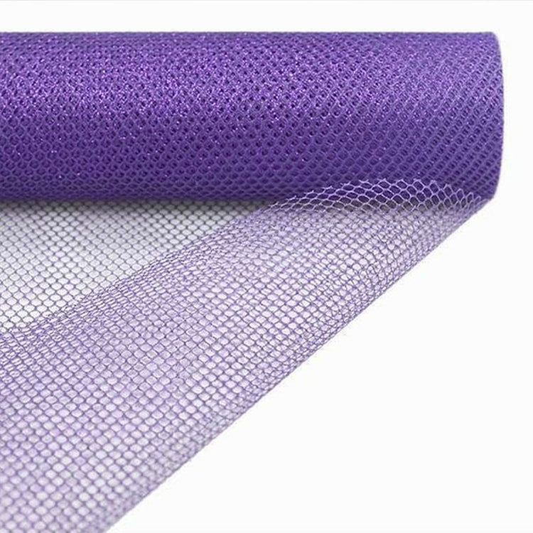 19"x 10 Yards | Purple | Polyester Hex Deco Mesh Rolls | Mesh Netting Fabric | Waffle Weave Fabric by the Yard