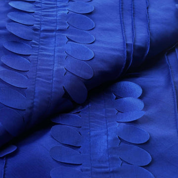Royal Blue Petal Taffeta Fabric Bolt, Leaf Taffeta DIY Craft Fabric Roll 54"x5 Yards