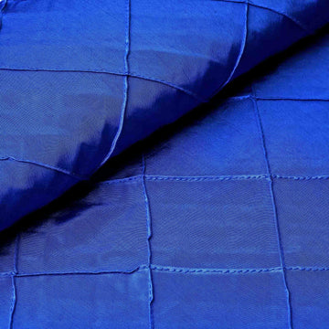 Royal Blue Pintuck Taffeta Fabric Bolt, DIY Craft Fabric Roll 54"x10 Yards