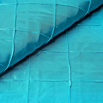 Turquoise Pintuck Taffeta Fabric: Add Elegance to Your Event Decor