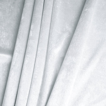 65"x5 Yards White Soft Velvet Fabric Bolt, DIY Craft Fabric Roll