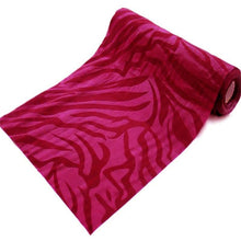 12" x 10 Yards | Zebra Print Taffeta Fabric Roll | Animal Print Fabric - Fuchsia