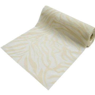 Transform Your Space with Ivory Zebra Print Taffeta Fabric