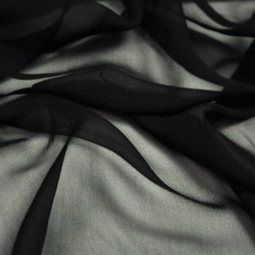 Black Solid Sheer Chiffon Fabric Bolt: The Perfect Event Decor Fabric