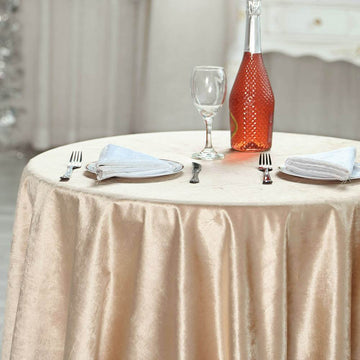 Create an Extraordinary Table Setup with the Champagne Velvet Table Overlay