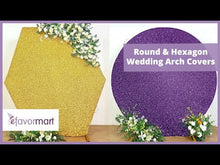 Metallic Gold Velvet Fitted Hexagon Wedding Arch Backdrop Cover 8ftx7ft