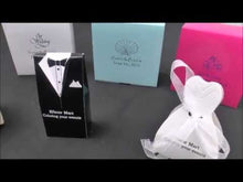 100 Pack Personalized Black Tuxedo Wedding Favor Boxes 4"