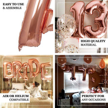 Rose Gold Mylar Foil Number Balloon, easy to use and assemble high quality material perfect for any occasions