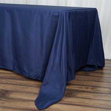 72 Inch x 120 Inch Navy Blue Polyester Tablecloth Rectangle
